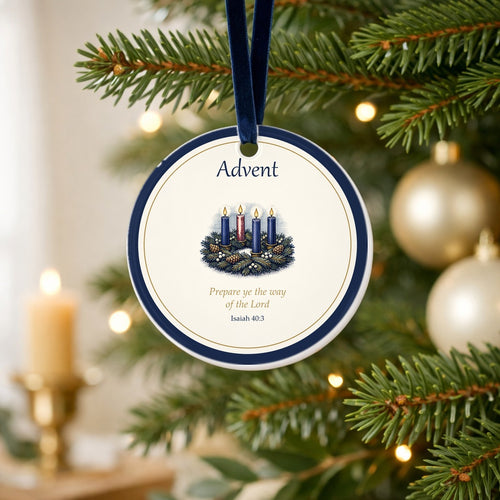 Advent Wreath Ornament – Prepare Ye the Way of the Lord