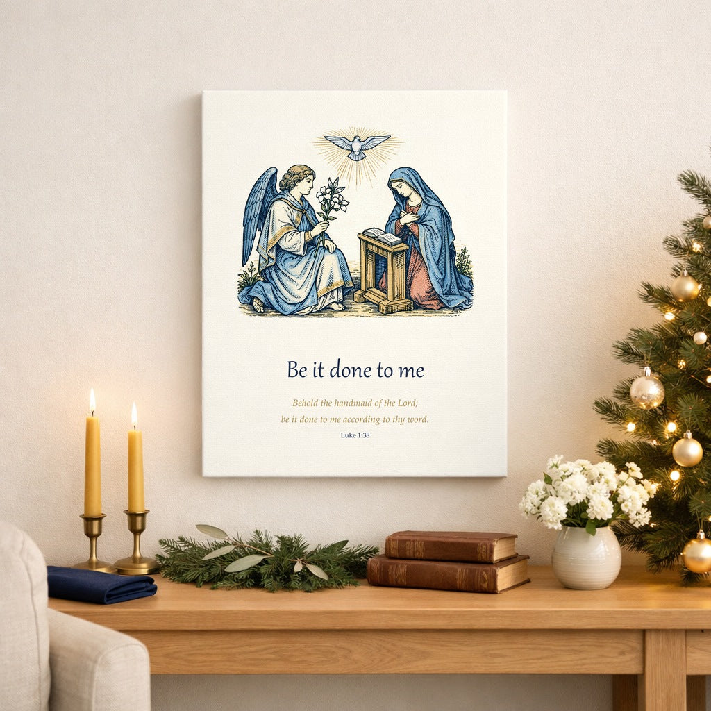 Annunciation Canvas – Behold the Handmaid of the Lord