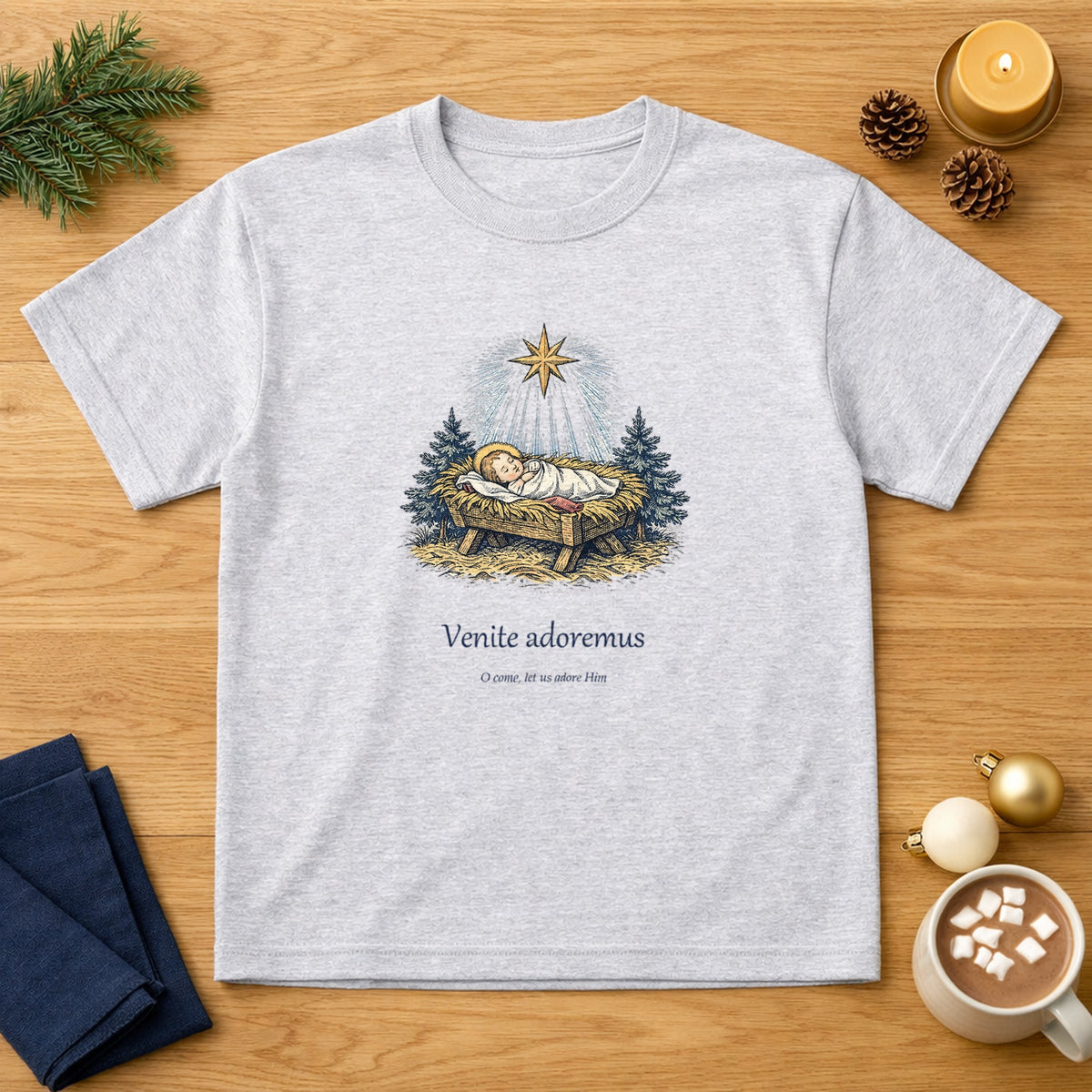 Venite Adoremus Nativity Tee