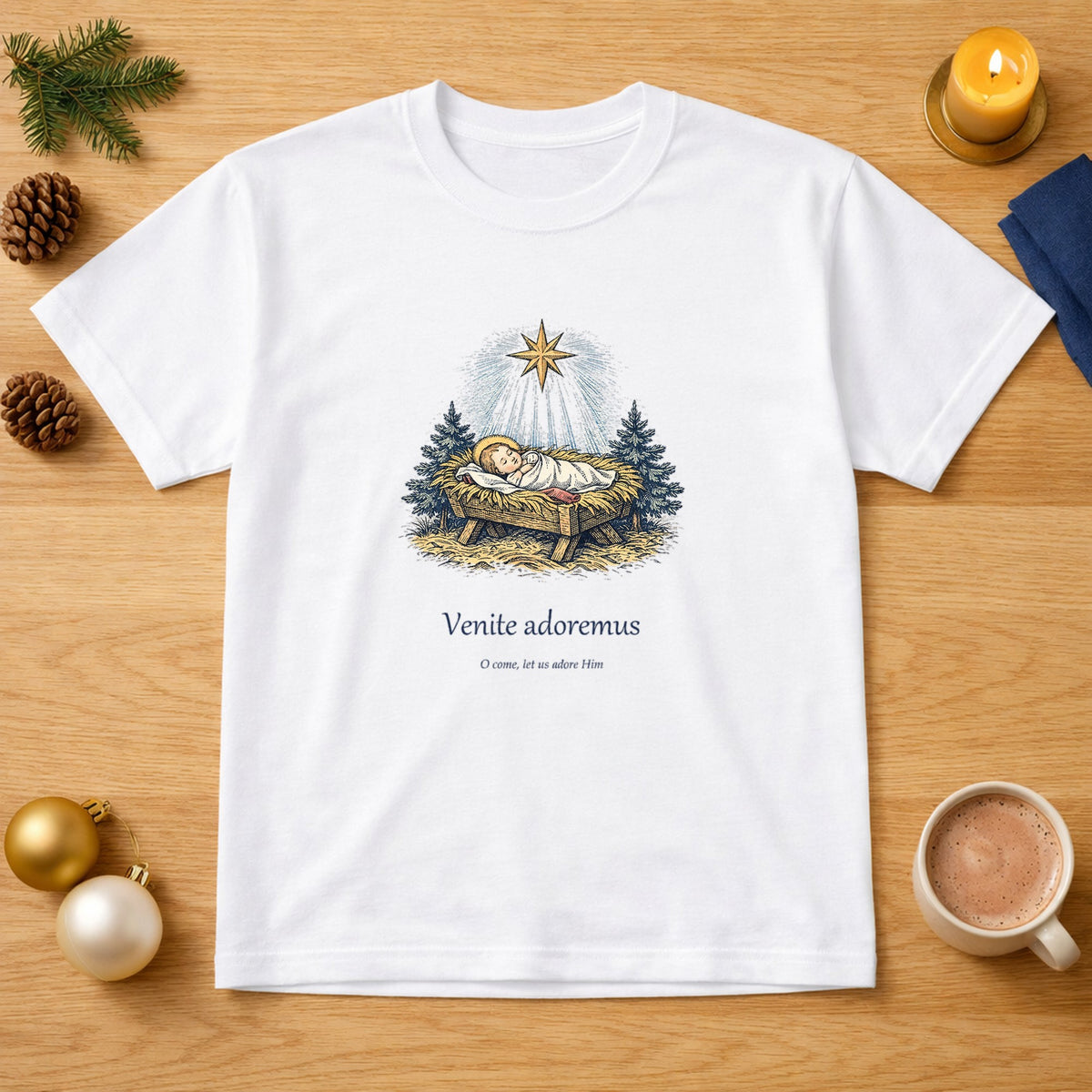 Venite Adoremus Nativity Tee