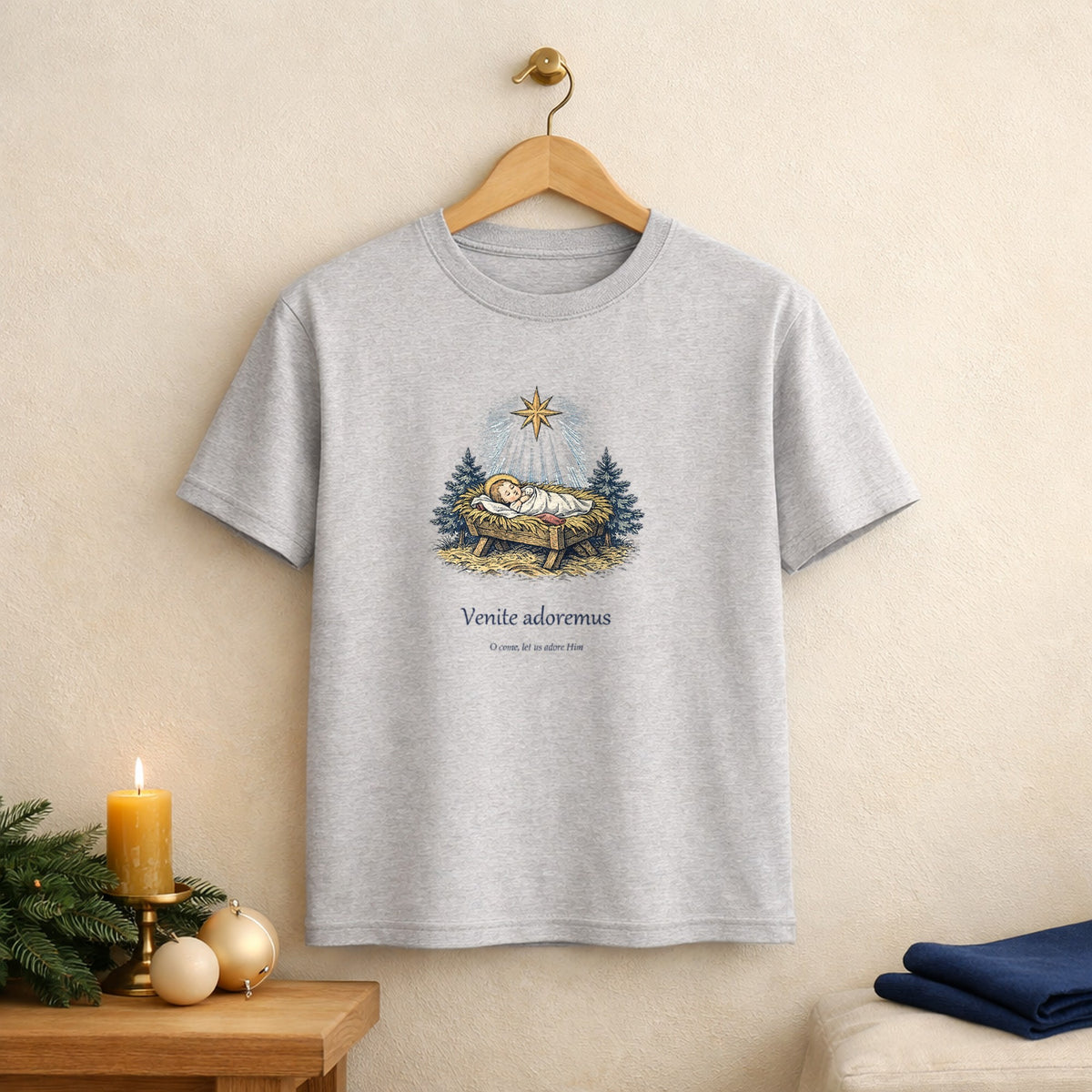 Venite Adoremus Nativity Tee