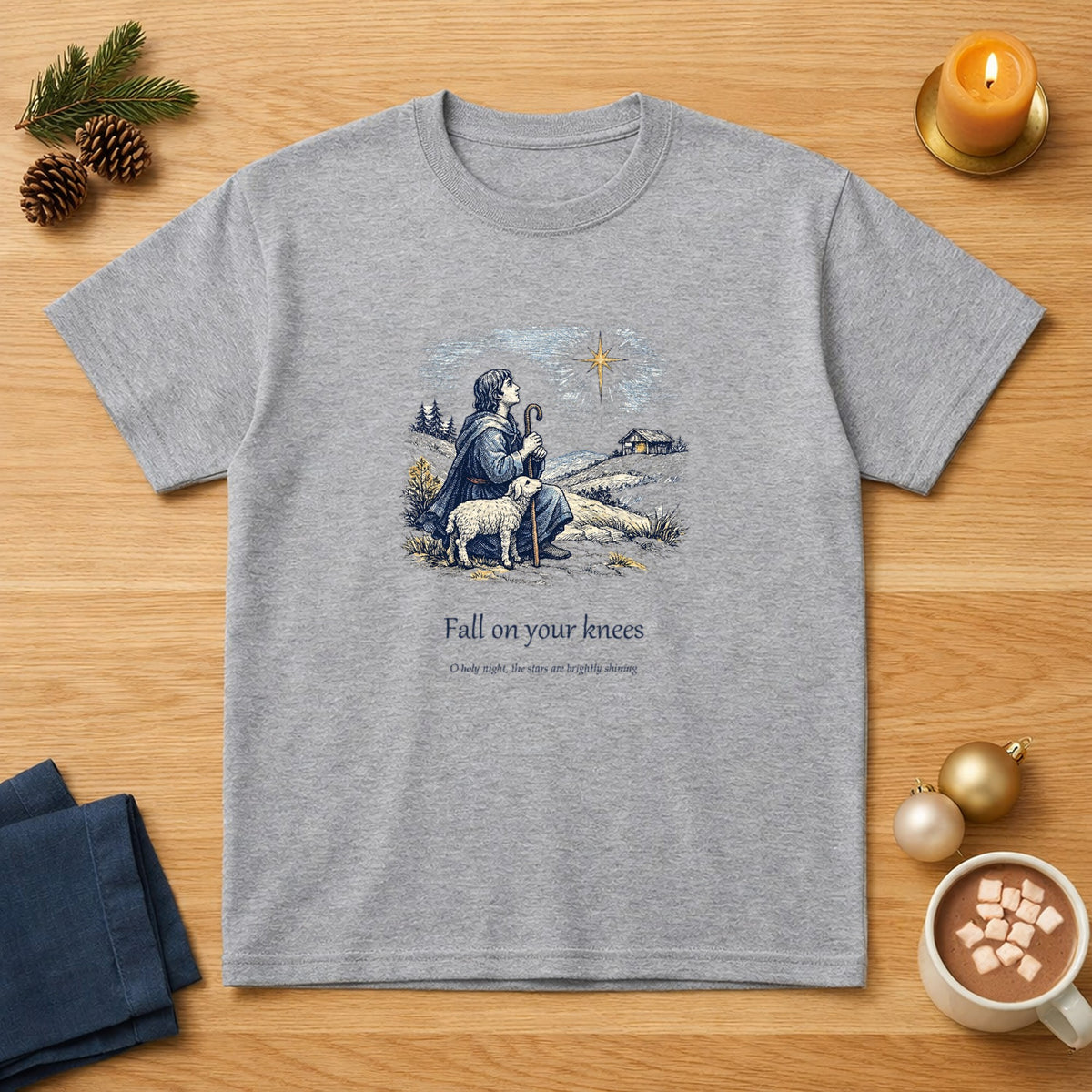 Fall on Your Knees – O Holy Night Christmas Tee