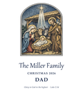 Design preview - Holy Family Christmas personalized family tee print design with Nativity scene